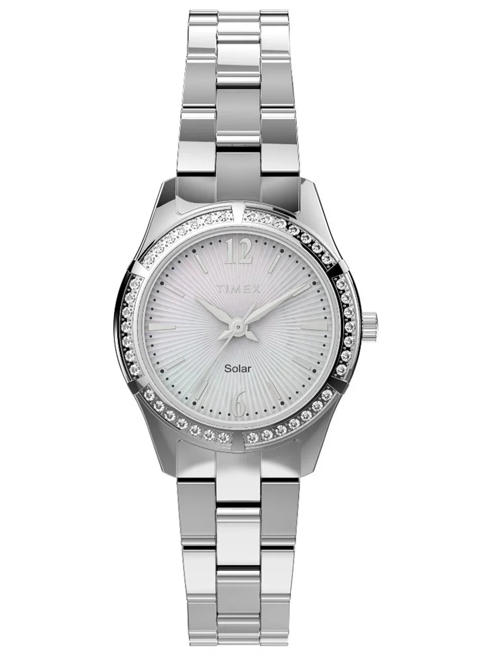 Timex Women's Solar Premium Dress Watch 28mm Silver-Tone TW2V39300JI